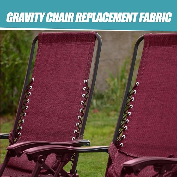 Queekay Chair Replacement Fabric with 4 Bungee Cord Lounge Chair Cloth Mesh Repair Kit for Patio Recliner Outdoor Lawn - Photo 6