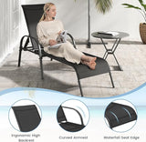 Nightcore Chaise Lounge Chair Outdoor, Pool Chair with 5 Adjustable Backrest, Patio Lounge Chairs with Breathable Fabric - Photo 4