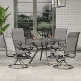 Patio Swivel Chairs Set of 4, Outdoor Dining Chairs with High Back - Photo 2