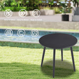 3 Piece Patio Furniture Set, Metal Patio Chairs with Fold Out Foot Rest - Photo 9