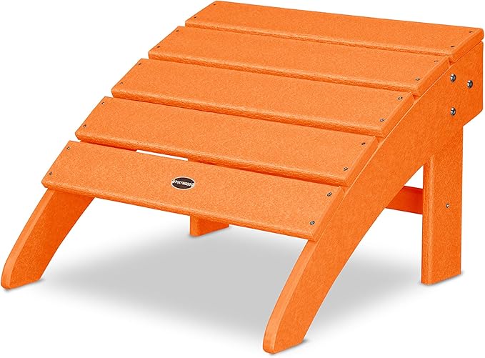 POLYWOOD® Palm Coast Ottoman, Tangerine