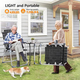 VINGLI Aluminum Oversize Patio Lawn Chairs Folding Set of 2 with Detachable Cup Holder - Photo 6