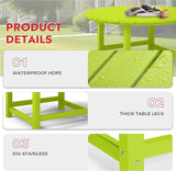 Costaelm Patio Conversation Table, Tatio Accent HDPE Outdoor Weather Resistant - Photo 7