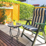 VCUTEKA Mosaic Outdoor Side Table - Small Patio Table Coffee Outside Accent Tables Round End Plant Tables for Bistro - Photo 7