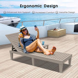 Outdoor Chaise Lounge Chair – 5-Position Adjustable Backrest, Waterproof Resin Wicker Sun Lounger for Pool, Patio - Photo 6