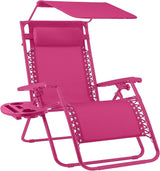 Best Choice Products Folding Zero Gravity Outdoor Recliner Patio Lounge Chair w/Adjustable Canopy Shade, Headrest - Photo 1