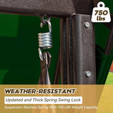 3 in 1 Outdoor Porch Swing with Adjustable Canopy, 3 Seat Outdoor Swing for Adults - Photo 5