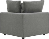 Modway Commix Outdoor Patio Overstuffed Loveseat in Charcoal - Photo 5