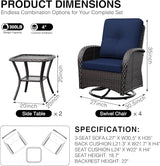 Joyside Wicker Patio Furniture Set, 6 Piece Outdoor Furniture Set with Thickened Cushions, High Back, Deep Seating - Photo 2