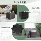 VINGLI Outdoor Side Table with Storage - Photo 5