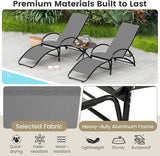 Tangkula Rocking Chair Outdoor, 2-in-1 Convertible Lounge Chair with 4-Level Adjustable Backrest - Photo 8
