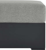 Modway Tahoe Aluminum Ottoman Gray with Weather-Resistant Cushion-Ideal as Outdoor Footstool, Patio or Sunroom Furniture - Photo 6
