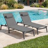 ONBRILL 2 PCS Chaise Lounge Chair Outdoor - Photo 1