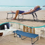 #WEJOY Folding Lounge Chair Outdoor, 5-Position Adjustable Sunbathing Tanning Chair with Shoulder Strap & Side Pocket - Photo 7