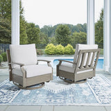 Signature Design by Ashley Rainier Ranch Contemporary Nuvella Weather Resistant Fabric Outdoor High Back Swivel Glider - Photo 2