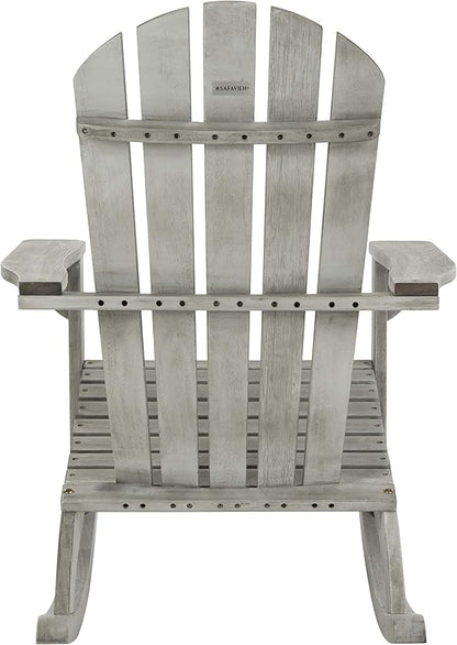 Safavieh PAT7042A Outdoor Collection Brizio Teak Rocking Adirondack Chair