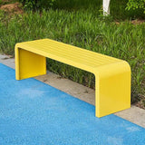 Outdoor Bench Weatherproof, Stainless Steel Metal Garden Bench, Anti-Rust Patio Park Bench for Front Porch, Yard, Lawn - Photo 1