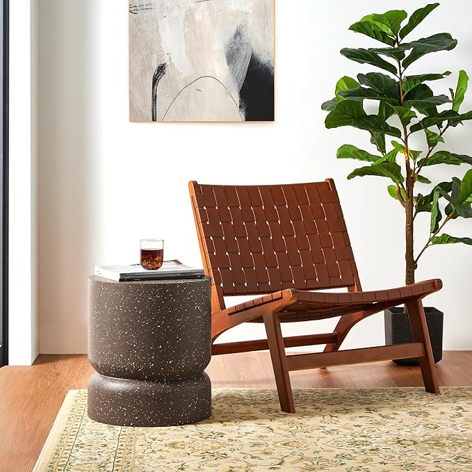 Giltzhome Antique Decorative Garden Stool, 17.25" H Heavy Duty Faux Terrazzo Accent Table, Side Table - Photo 7