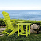 Aoodor 19'' Adirondack Side Table, Rectangular HDPE End Table, Weather Resistant and Easy Maintenance, Apple - Photo 8