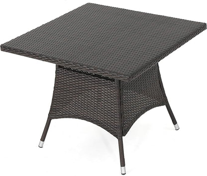 Christopher Knight Home Corsica PE Square Dining Table, Multibrown