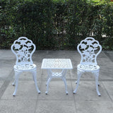 KAILI Rose Garden Cast Aluminum Bistro Chairs, Decorative Outdoor Patio Seating, Set of 2 - Photo 6
