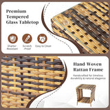 VINGLI Outdoor Wicker Side Table Patio Side Tables for Outside - Photo 4