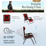 Sophia & William Oversized XXL Zero Gravity Chair, Padded Recliner Outdoor Gravity Chair with Free Cup Holder - Photo 6