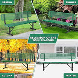 Ceridwen Outdoor Benches Heavy Duty Steel Frame Park Bench with Backrest Bench - Photo 7