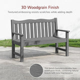 Stoog Outdoor Bench, Waterproof Garden Benches Set of 2, Never Rot or Fade, Used for Garden, Porch, Backyard and Deck - Photo 6
