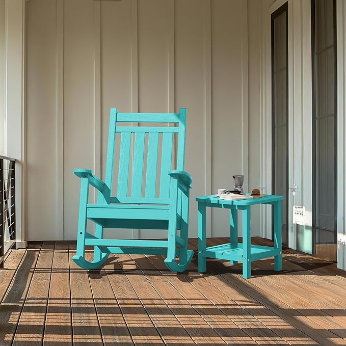 SERWALL Double Adirondack Side Table End Table- Tiffany - Photo 8