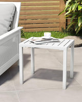 Crestlive Products Outdoor Side Table Set of 2, Aluminum Rectangular Side/End Table - Photo 2