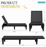 Greesum Outdoor Chaise Lounge Chairs Set of 4 with 5-Position Adjustable Backrest - Photo 7