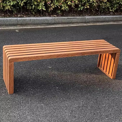 Metal Garden Bench, Outdoor Patio Bench Outdoor Benches Weatherproof, All-Weather Durability, Anti-Rust & Easy to Care(Brown,100cm)