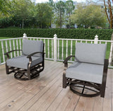 Kurapika 1 Piece Patio Furniture Chair, Outdoor Aluminum Swivel Glider Rocker, Patio Bistro Set Rocking Chair for Porch - Photo 5