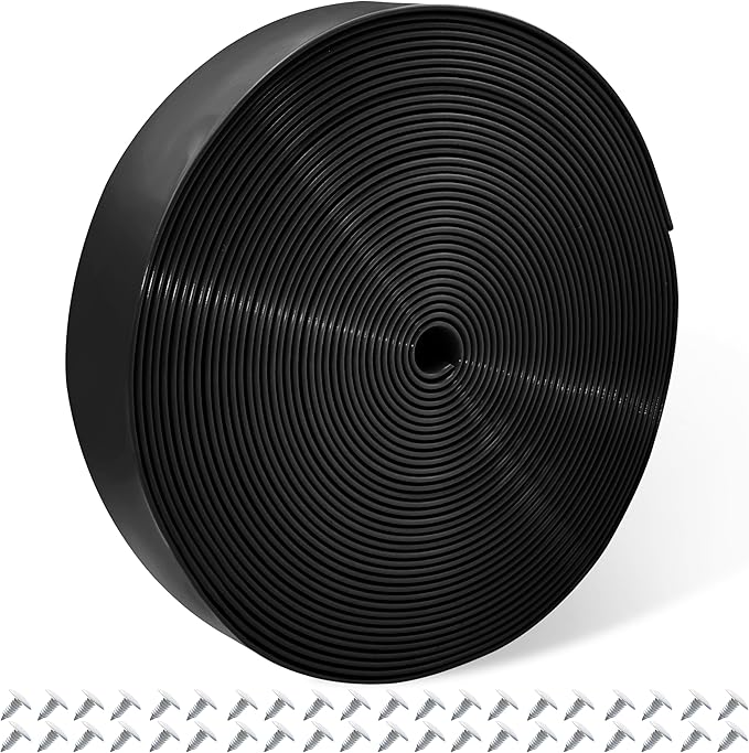 Vinyl Straps for Patio Chair Repair Kit 2'' Wide 50 Ft Long Replacement Straps + 50 Free Rivets for Outdoor Lawn Furniture Chaise Lounge Repair (Black)