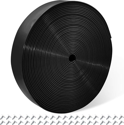 Vinyl Straps for Patio Chair Repair Kit 2'' Wide 50 Ft Long Replacement Straps + 50 Free Rivets for Outdoor Lawn Furniture Chaise Lounge Repair (Black)