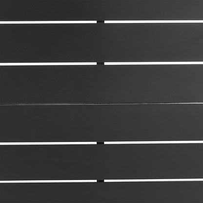 Argiope Outdoor Patio Round Coffee Table in Black Aluminum