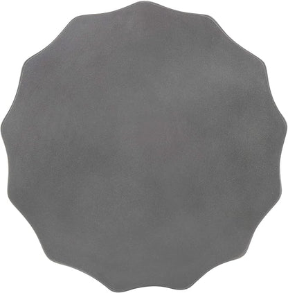SAFAVIEH Outdoor Collection Jaslyn Modern Dark Grey Concrete Round Accent Table (Fully Assembled)