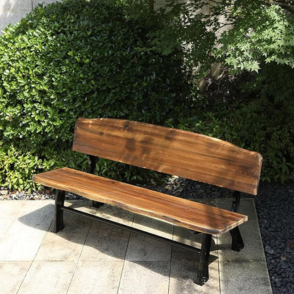 Outdoor Metal Garden Bench, 2-3 Person Loveseat Chair, Patio Furniture for Yard & Porch, Stylish Park Seating, Durable & Comfortable (120cm/27.3in)
