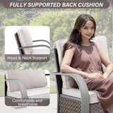 Belord 4 Pieces Patio Furniture Sets - Swivel Rocker Outdoor Chairs with Ottomans - Photo 5