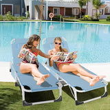 Slsy Folding Lounge Chairs Outdoor, Adjustable Sleeping Cot Chair - Photo 2