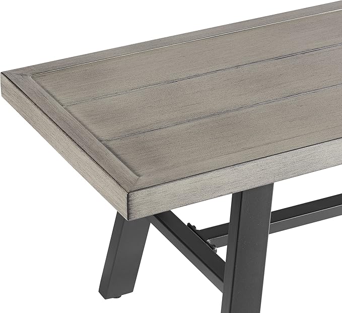Ulax furniture Dining Bench, Outdoor Patio Bench, 69.75" Metal Picnic Benches for Garden, Porch, Backyard