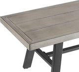 Ulax furniture Dining Bench, Outdoor Patio Bench, 69.75" Metal Picnic Benches for Garden, Porch, Backyard - Photo 3