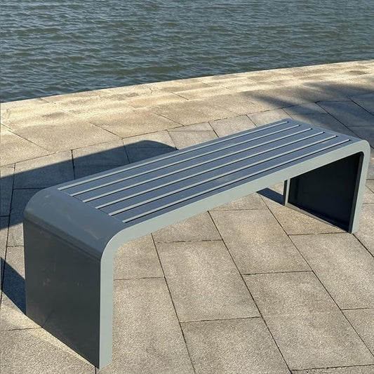 Garden Outdoor Metal Bench - Durable Seating for Porch, Patio, Park, and Backyard - Stylish Design, Weather-Resistant, Comfortable, Perfect for Relaxation