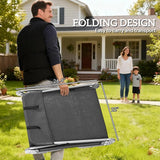 Outsunny 2 Piece Folding Chaise Lounge Chairs, Pool Sun Tanning Chairs with Reclining Back, Breathable Mesh Seat - Photo 3