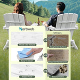 Folding Adirondack Chair Wood Texture 4 Pack, HDPE All-Weather Fire Pit Chairs - Photo 6