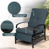 SUNCROWN Outdoor Recliner Chair Patio Adjustable Relaxing Chairs Outdoor Metal Furniture Chair with Thick - Photo 3