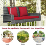 Tangkula 2 Person Wicker Hanging Porch Swing - Photo 9