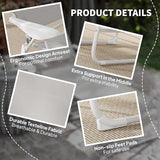 Outsunny Folding Lounge Chair, Portable Outdoor Chaise Lounge, Sun Tanning Chair with 4-Position Reclining Back - Photo 5