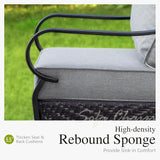 Sophia & William Extra Large Outdoor Patio Sofa Chairs Set 2 PCS Heavy-Duty Porch Furniture with High Back & Deep - Photo 5